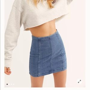 Free People Modern Femme Denim Mini Skirt